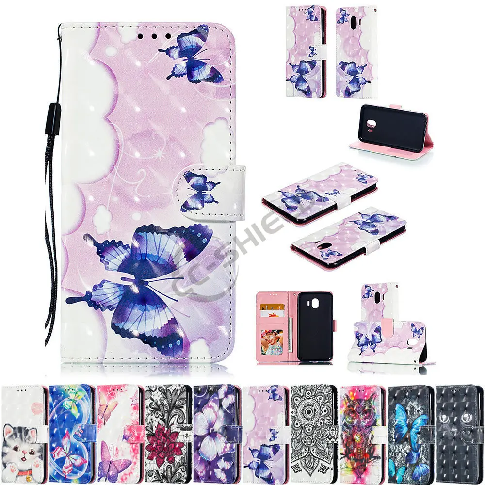 

3D Cover For Samsung Galaxy J4 2018 J400 J400F J400F/DS Silicone Flip Photo Frame Wallet Phone Case SM-J400F SM-J400F/DS Case