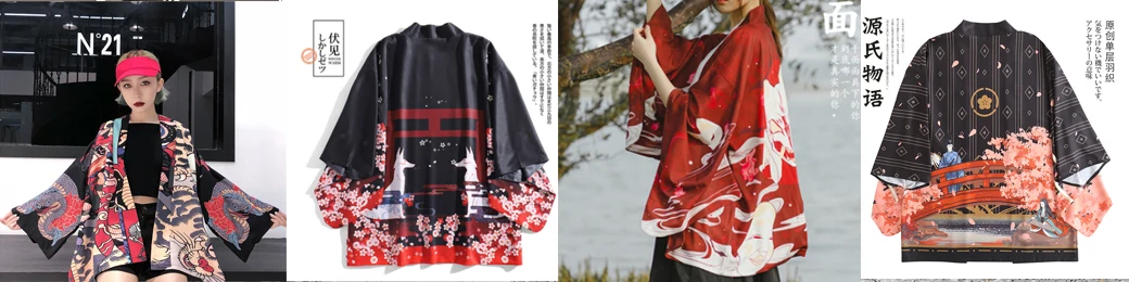 Традиционное японское кимоно кардиган с принтом Аниме кимоно Для женщин 2019 летнее кимоно юката японская одежда традиционный ханбок рукав