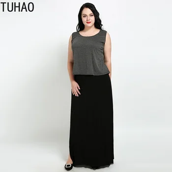 

TUHAO 2019 Summer Women Work Office Lady Dress Plus Size 6XL 5XL 4XL High Street Womens Formal Vestidos Casual Dresses RL