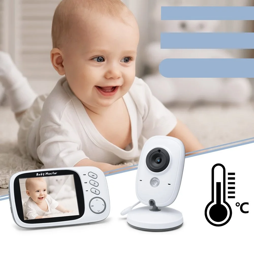 

603 baby monitor for newborns video camera 3.2 inch LCD IR Night Vision Intercom Temperature Monitor Lullabies baby camera nanny