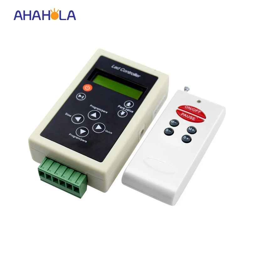 

dc 5-24v ws2801 ws2812b ws2812 ws2811 controller for programmable led strip rf remote control max control 2048 pixel 83 modes