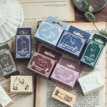 Wood Stamp 1Pcs Creative Gesture Figure Wood Stamp Craft Wooden Rubber Stamps Decoration for Diary Scrapbooking Name Tag YZ002C 12 pcs set cute wooden box diary stamp set wood stamps for kids decor diary diy scrapbooking rubber stamp letters