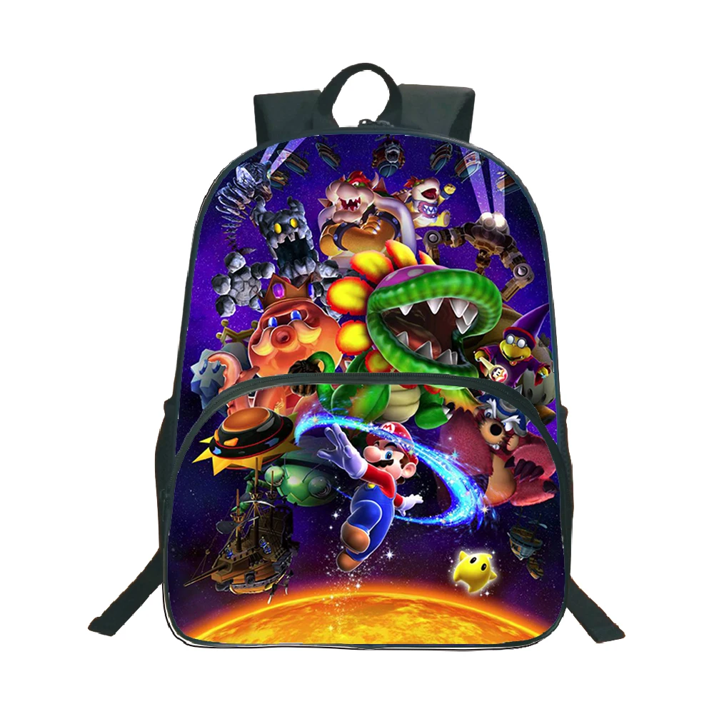 Высокое качество Супер Марио школьный рюкзак модный популярный узор рюкзак для ноутбука детская школьная сумка для мальчиков и девочек - Цвет: 15