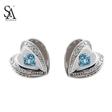 

SA SILVERAGE Real 925 Sterling Silver Stud Earrings