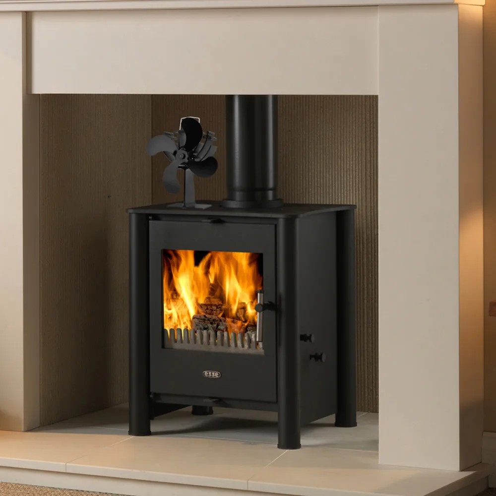 Heat Powered Heat Furnace Stove Top Fan Stove Heating Fan for Wood Log Burner Fireplace Eco Friendly 16% Fuel Saving