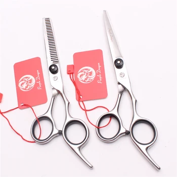 

Z1001 6" 17.5cm Purple Dragon Black Hairdressing Cutting Shears Thinning Scissors Style Tools Professional Human Hair Scissors