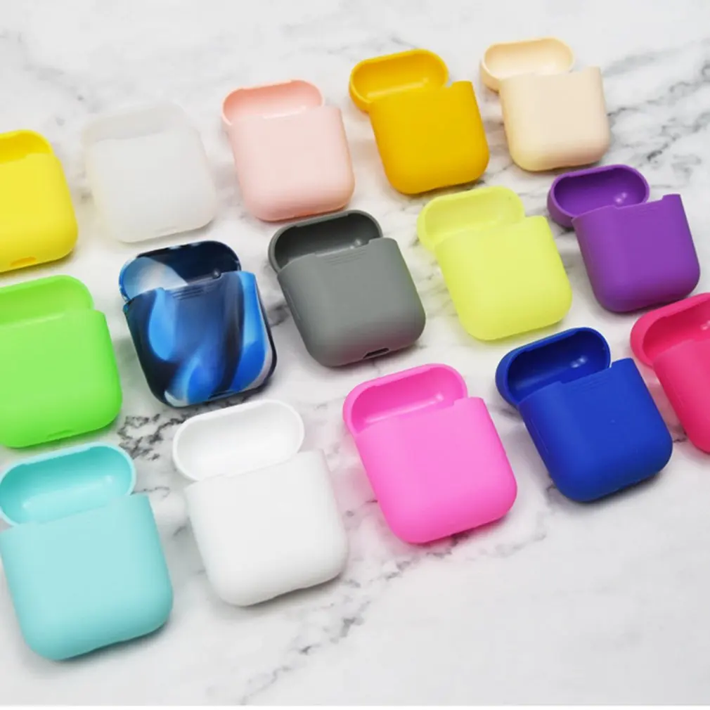 

Soft Silicone Cases for Airpods Shockproof Cover for Smart Airpods Earphones Ultra Thin for Air Pods Protector Case 2019 new