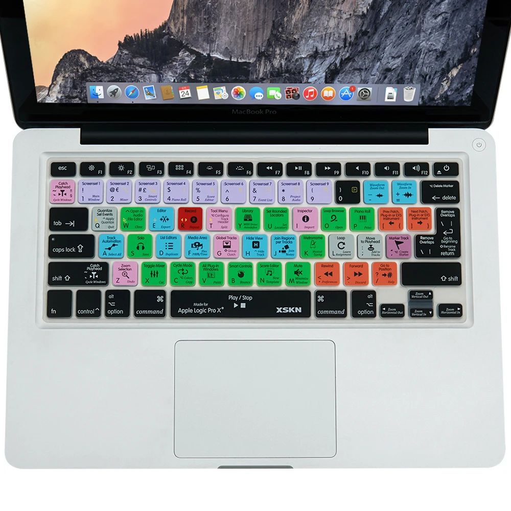 para a Lógica Teclado de Silicone Pele para Macbook Polegada para Macbook Atalho Funcional Capa ar 13 1315 Eua & Europeu Pro x 10 - Imagem 2