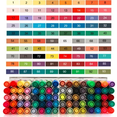 

STA 80Color Double Head Artist Soluble Colored Sketch Marker Brush Pen Set For Drawing Design Paints brush Marker Supplies