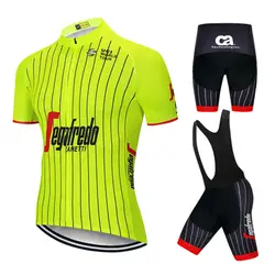 2018 Велоспорт Джерси лето команда treking флуоресцентный желтый с коротким рукавом Одежда Ropa Ciclismo велоспорт одежда спортивный костюм