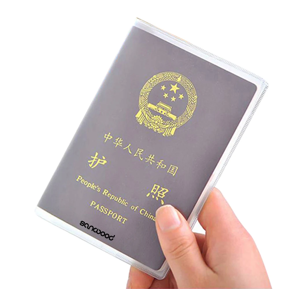 Сплошной унисекс бизнес прозрачный паспорт Cridit Card& ID держатель для карт путешествия для защиты Обложка чехол 925 в