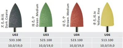 Polidor de Borracha Brocas de Polimento Borracha de Silicone para Resina Caixa Dental Grandes Burs Acrílica 100 Pçs - 5 Beleza e saúde