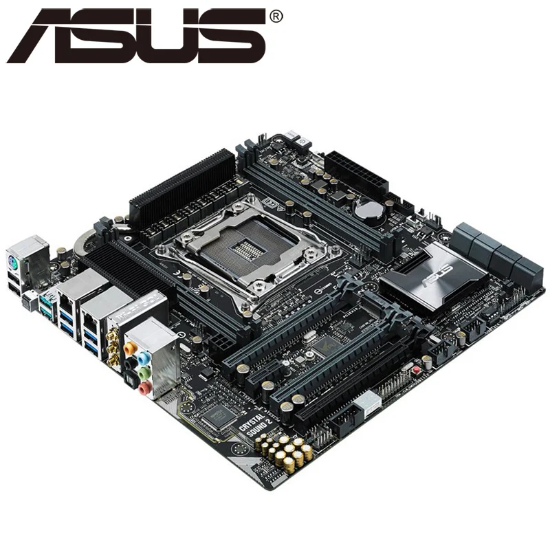 Настольная Материнская плата Asus X99 M WS Socket LGA 2011 V3 i7 X DDR4 128G ATX UEFI BIOS оригинальная б/у