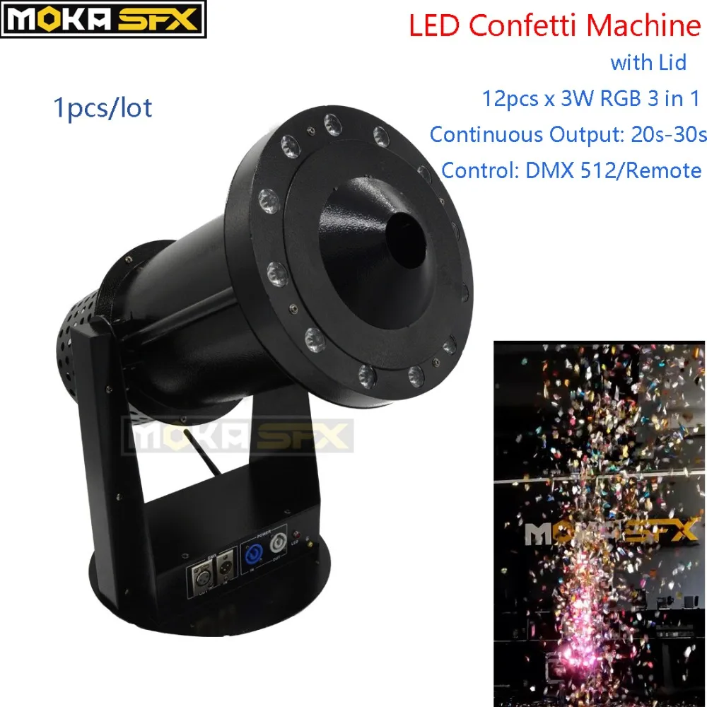 1pcs LED Confetti Blower Machine with Lid 12X3W RGB 3 in 1 DMX
