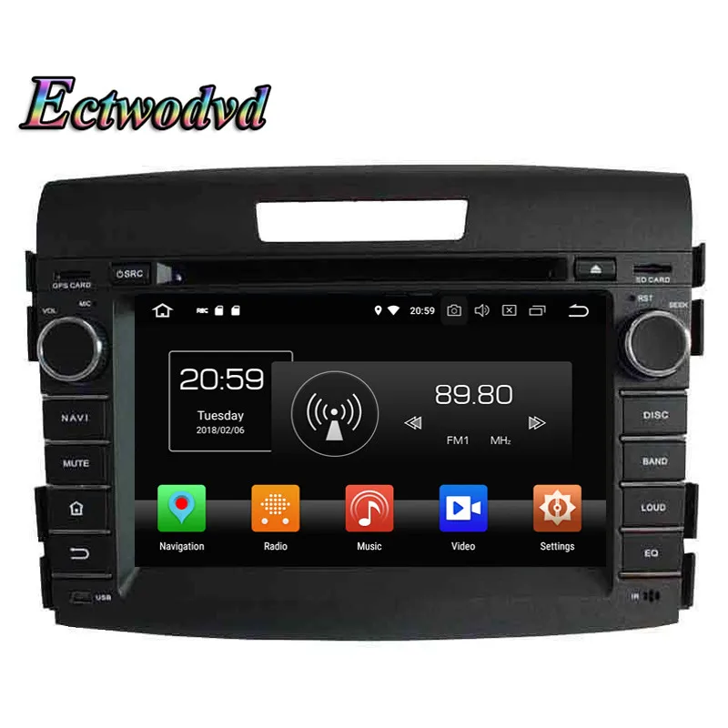 Discount Ectwodvd Octa Core 4G RAM 64G ROM Android 9.0 Car Multimedia DVD Player GPS HeadUnit for Honda CRV 2012 2013 2014 1