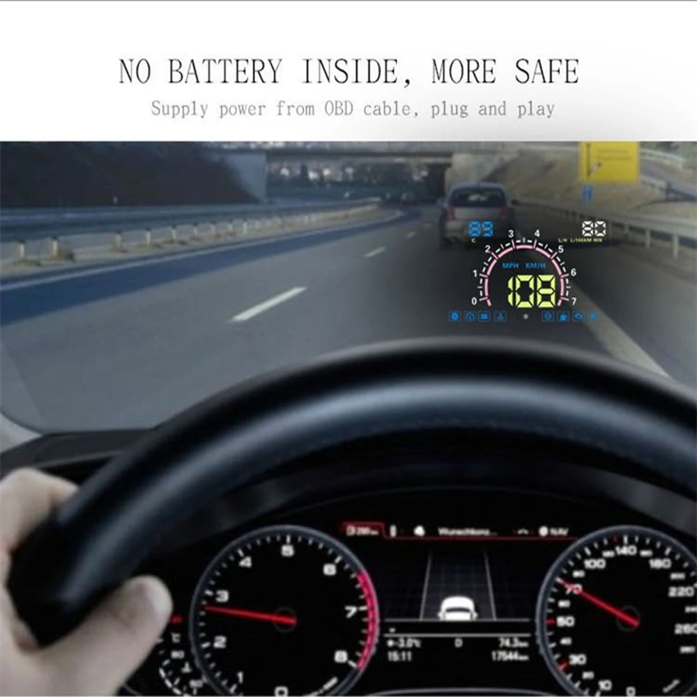 5," OBD2 автомобильный HUD цифровой спидометр Автомобильный дисплей на голову HUD транспортное средство, предупреждающий для автомобильного стайлинга лобовое стекло проектор E350 HUD