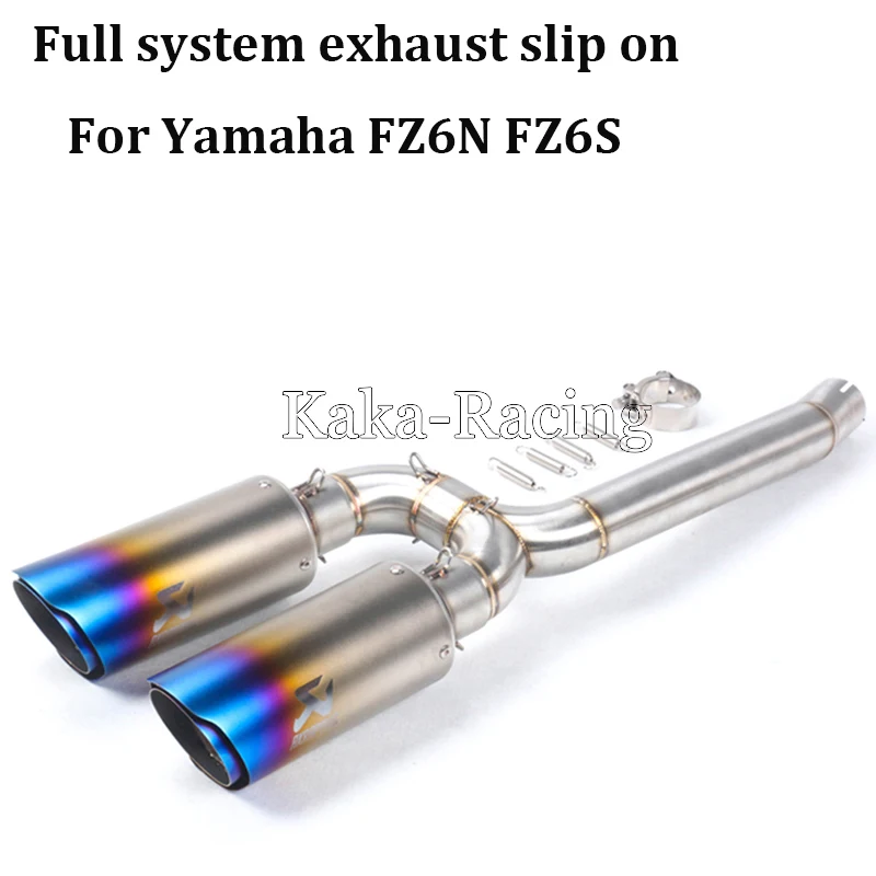 

Full System Slip On For Yamaha FZ6 S2 FAZER FZ6N FZ6S Motorcycle Akrapovic Exhaust Muffler Escape moto 2004 2005 2006 2007 2008
