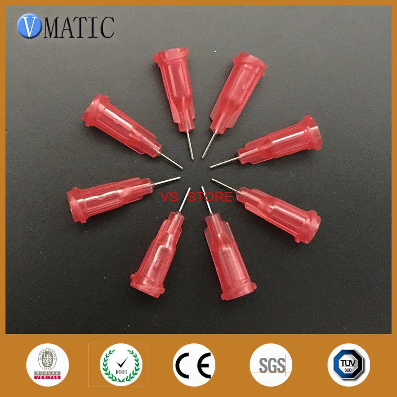 Free Shipping 100Pcs 25G 0.25'' Stainless Steel Glue Dispensing Needle
