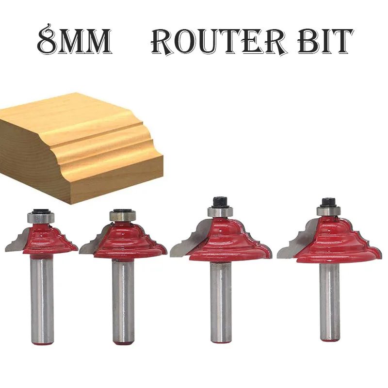 1PC 8mm Round Over Router Bit Set 8mm Shank Table Edge Router Bit