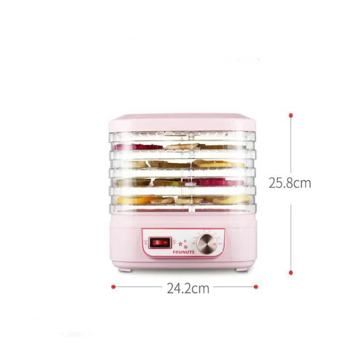 Dried Fruit Vegetables Herb Meat Machine Household MINI Food Dehydrator Pet Meat Dehydrated 5 trays Snacks Air Dryer EU US