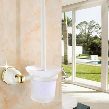 

Porcelain Bathroom Accessories Brass Gold Toilet Brush Holder,Bathroom Products Construction TL126