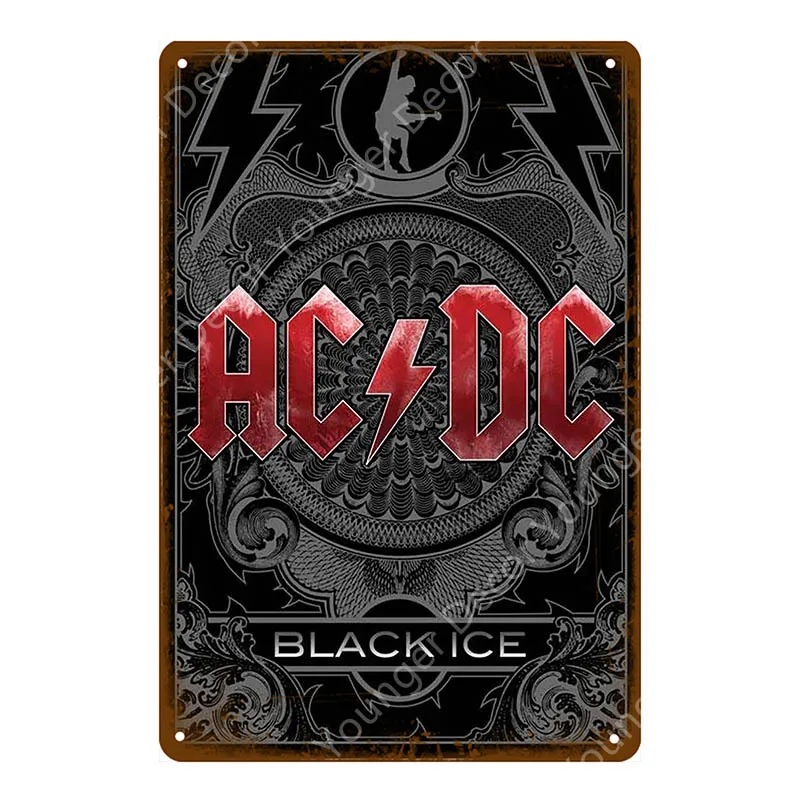 YD5099G Рок ACDC Band Винтаж металлические знаки AC DC Музыкальный клуб реклама зубной налет кафе Паб Casino декор стен Стикеры живопись плакат - Цвет: YD5099G