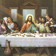 Специальное предложение# христианский Иисус искусство-Тайная вечеря Печать на холсте масляная живопись-топ художественная Работа живопись на холсте#100 см большой