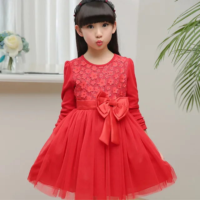 Aliexpress.com : Buy 2019 Girls Dress Solid Autumn And Winter Clothes ...