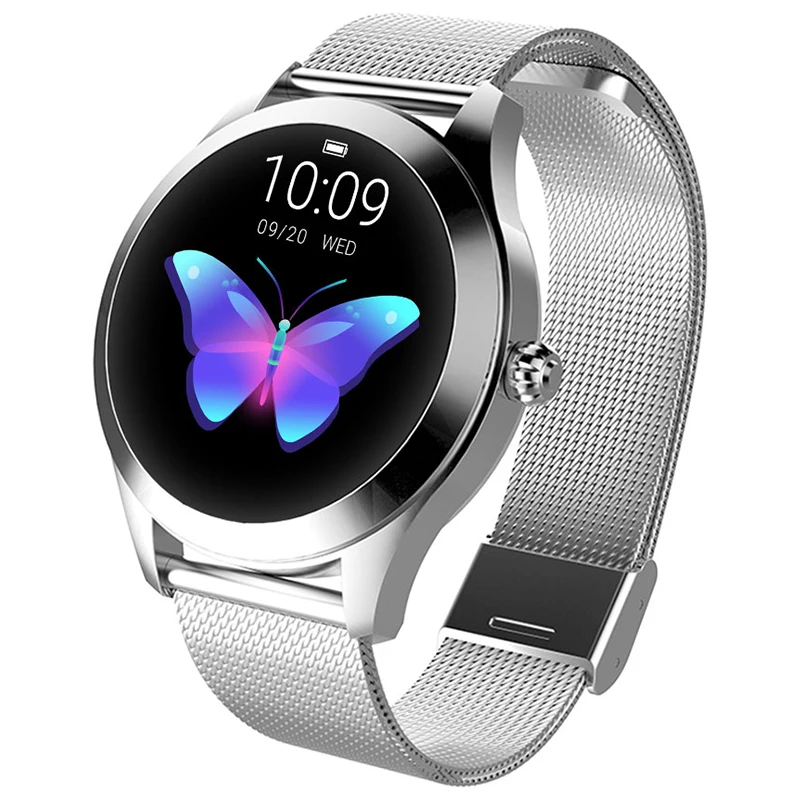 Новые смарт-часы KingWear KW10, IP68, водонепроницаемые, Bluetooth, 4,0, умные часы, монитор сердечного ритма, напоминание о малоподвижности, для Android iOS - Цвет: Silver Steel