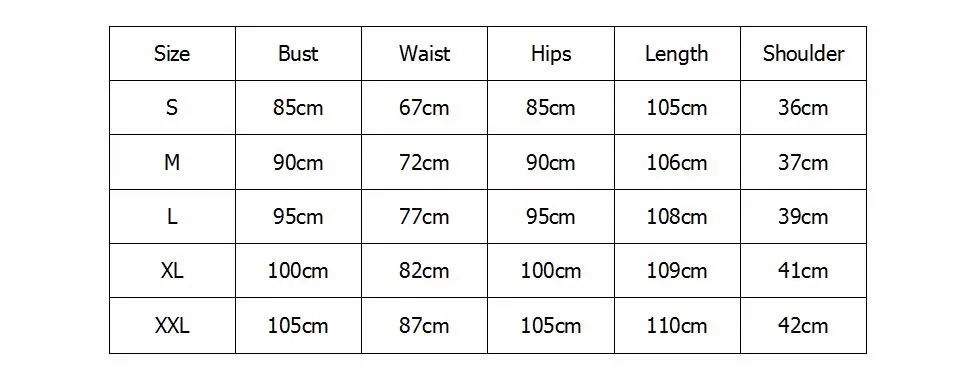 JA238 SIZE CHART women dress