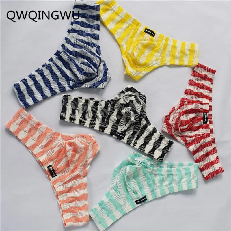 

6PCS/Lot Underwear Men Sexy Briefs Adult Breathable Mesh Elastic Low Waist Spandex Underwear Underpants Apparel Newest Briefs