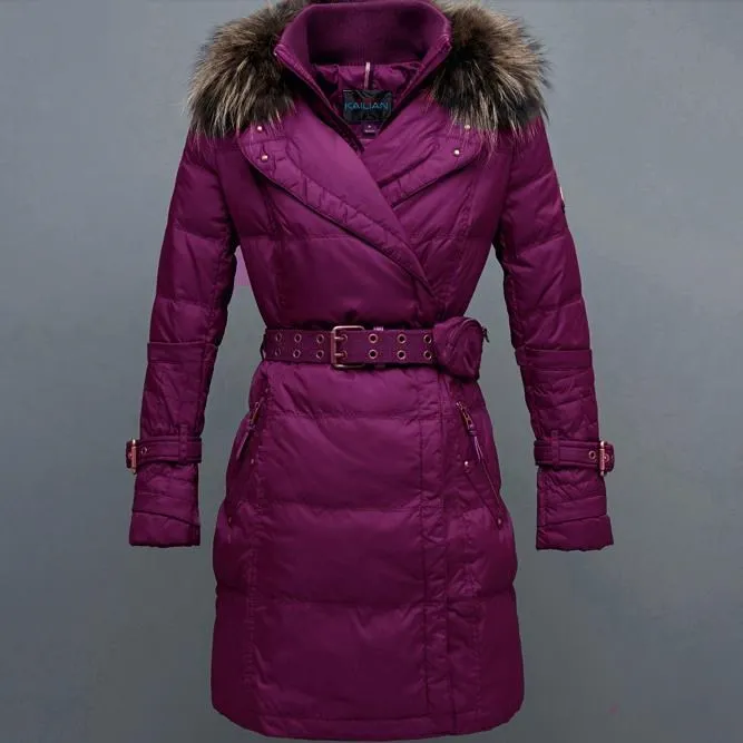 

2019 fashion thickening large fur collar down coat women medium-long winter new arrival women winter coats and jackets plus size