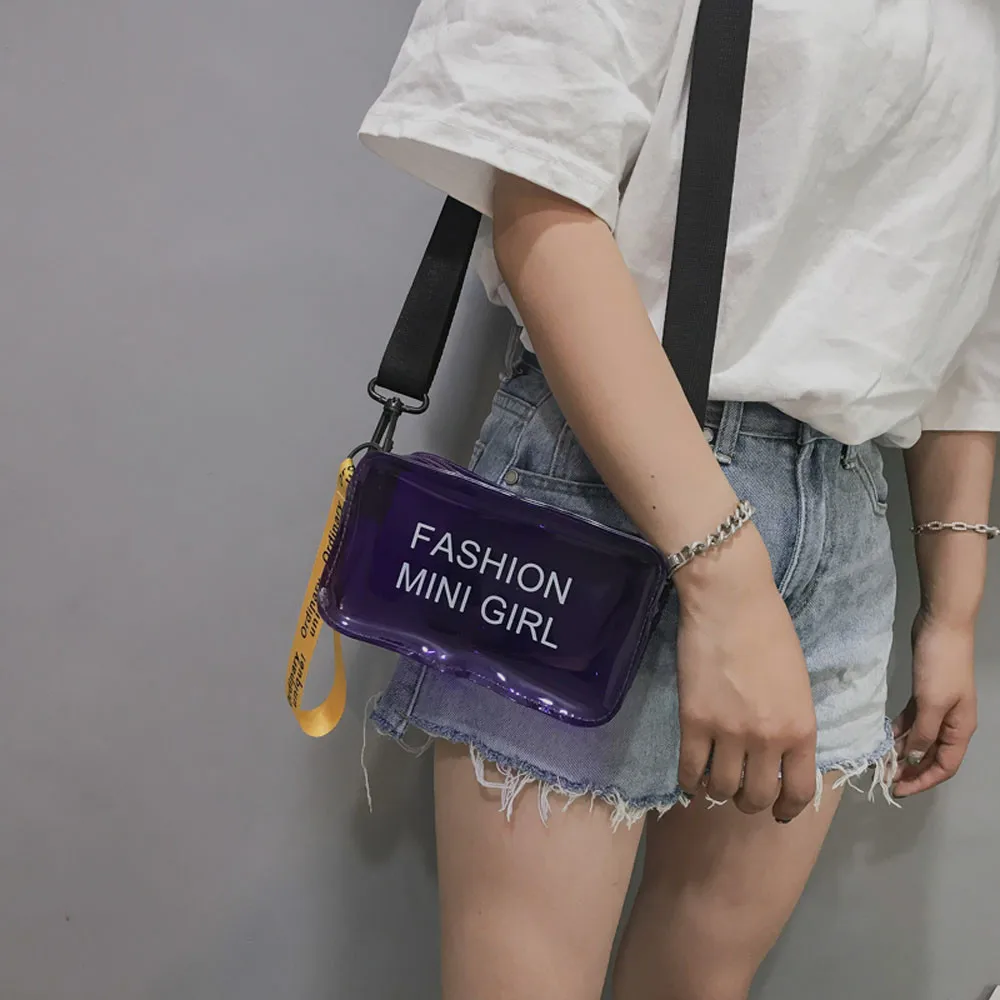 

Messenger Bags 2019 New Fashion Jelly Letter Street Simple Design Shoulder Bag Messenger Bag