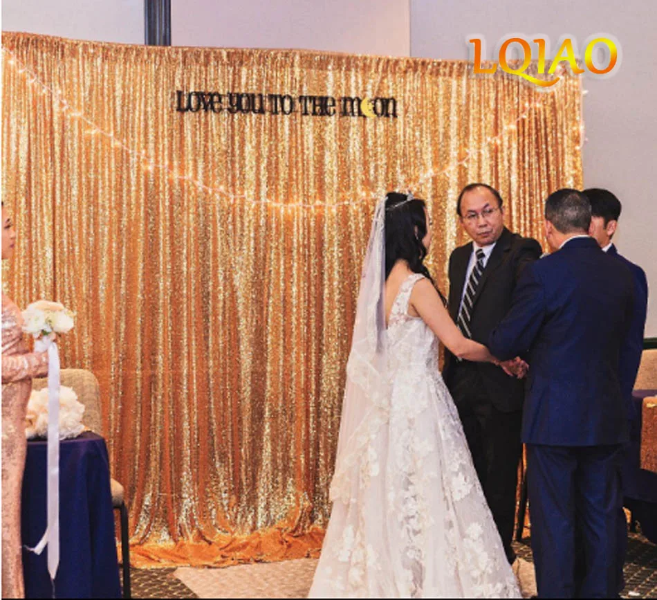 LQIAO 20FT x 10FT Золотой Блеск Блестки фото фон золотые блестки занавес для Блестящий