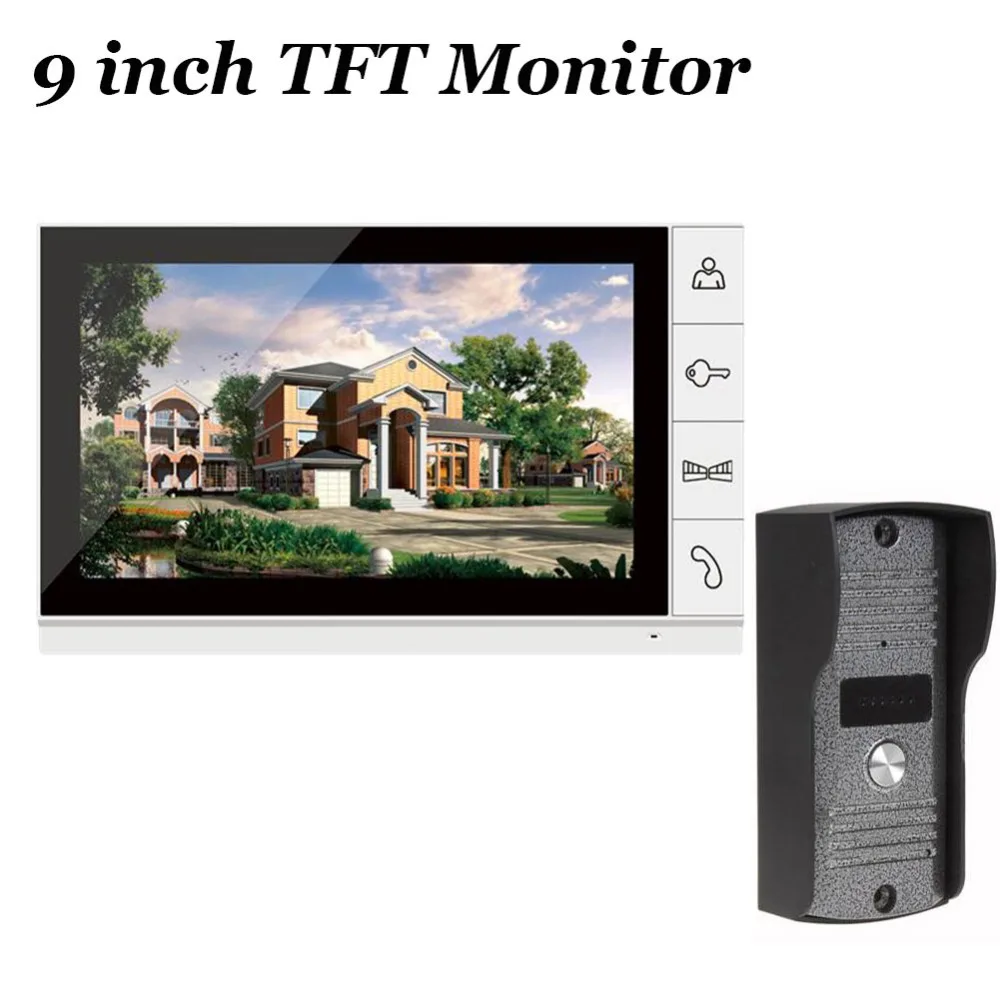 

9 inch TFT Monitor Video Door Phone Doorbell Night Version Camera Intercom Home Security Video system