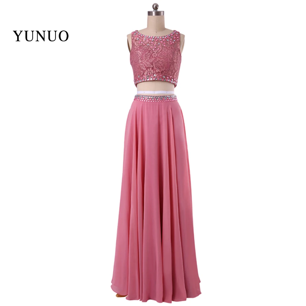 

High Quality 2019 Beading Two Pieces Homecoming Dresses Long Elegant Sleeveless Real Dress Costom vestidos de festa x11307