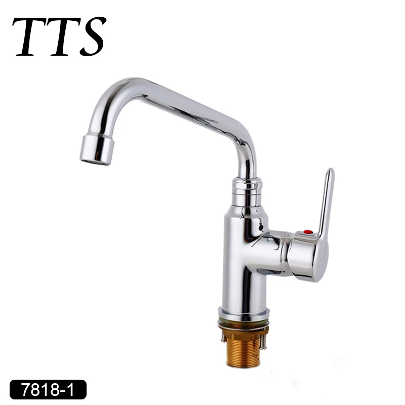 

Hot and Cold Water Classic Kitchen Faucet Space Brass Chrome Process Swivel Faucet 360 Degree Rotation