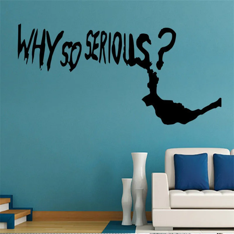 Why So Serious Poster Joker Movie Suicide Squad Superin Wall Stickers from Home & Garden on