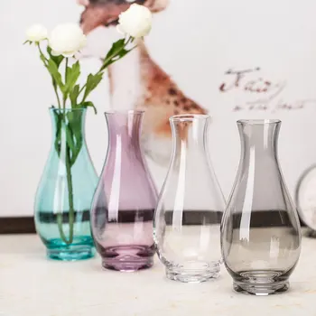 

Modern glass vase multicolor terrarium transparent glass flower vases Tabletop Hydroponic Container Bottle home decoration