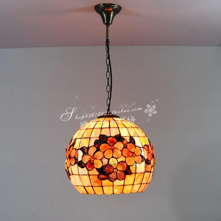European style garden free shipping natural shell pendant lamp
