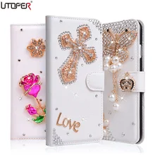 Роскошные Диаманта Rhinestone PU Кожаный Чехол Для Xiaomi redmi note 3 Красный рис примечание 3 Телефон Дело Стенд Флип Бумажник + Слот Для Карты Сумка