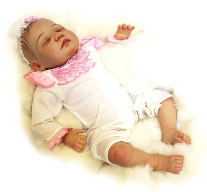 55 см мягкие силиконовые куклы Reborn Baby, изысканная игрушка для сна для новорожденных девочек, подарок на день рождения, коллекционная кукла принцессы