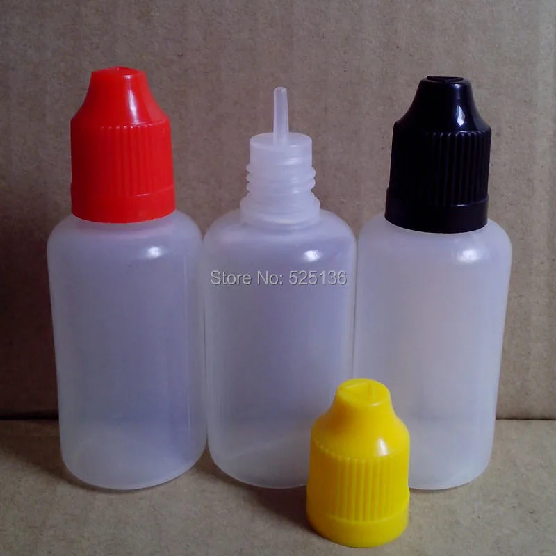 

20pcs 50ml PE Empty Plastic Dropper Bottle With Childproof Cap For Electronic Cigarette eGo E Liquid Bottle