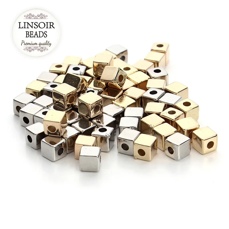 200pcs/lot 3mm 4mm 5mm CCB Plastic Square Beads For Jewelry Making