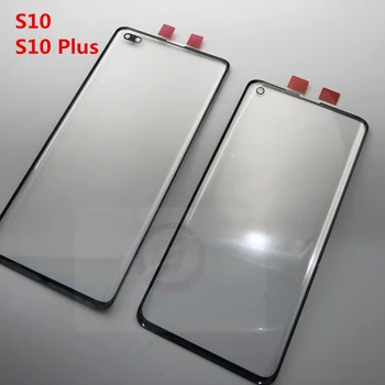 

50pcs Touch panel Replacement For Samsung Galaxy S10 G973 G973F S10+ S10 plus G975 G975F black Front Outer Glass Lens Cover