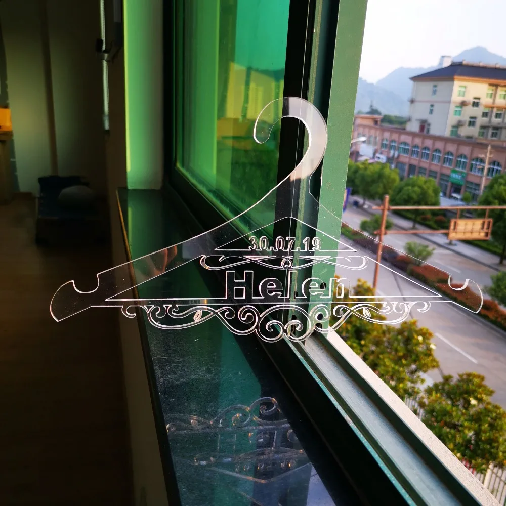 Personalized name and date Wedding Hanger,Bridesmaid Gifts,Name and date of the Hook,Hanger Custom Bridal Hanger Gift (3)