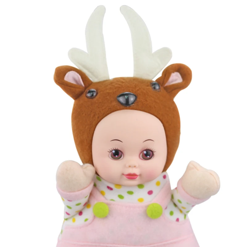 Милые плюшевые куклы с милым мультяшным оленем мягкие силиконовые игрушки для