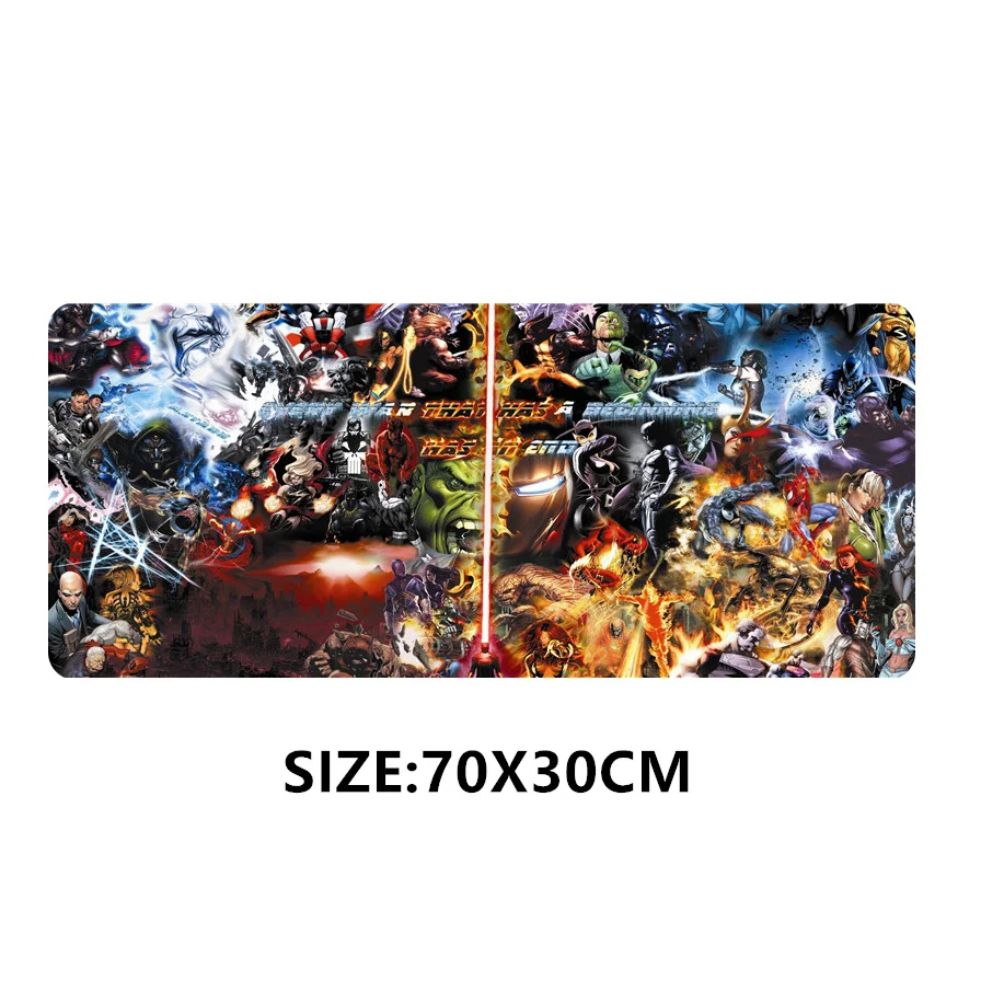 70x30 см большой XL коврик для мыши комиксы супергерой Мстители Аниме Коврик для мыши игровой геймер Гранде коврик для мыши под заказ