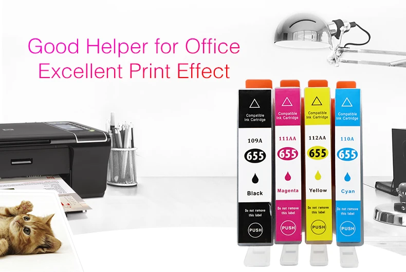 Substituição do Cartucho de Tinta para hp Hp655 para Deskjet Befon Compatível 4615 4625 4525 6520 6525 6625 Impressora 655 3525 5525 5 Computador e Escritório
