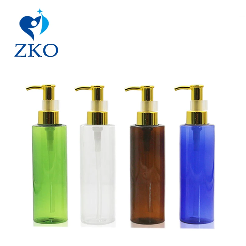 

1 pcs Free Shipping 100ml plastic bottle with Aluminum oil pump head refillable bottle